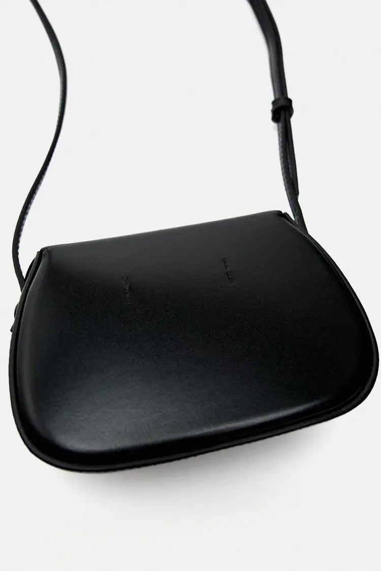 Female casual black small pu leather saddle armpit bag 2025 luxury designer chain shoulder cross bag women vintage armpit handba