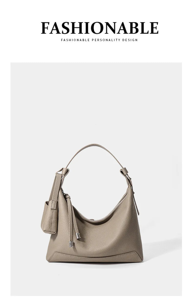 Cowhide Large Capacity Tote Bag Genuine Leather Shoulder Fashion Crossbody Women's Bag hobo high quality ladies bags on offer