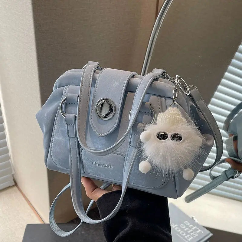 Fashion Niche Design Handbag New Popular Versatile Women Shoulder Bag Temperament Gentle Crossbody Bag With Pendant