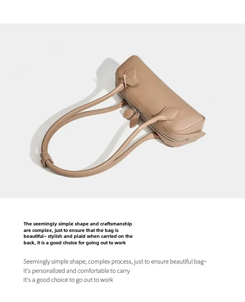 French Designer Sausage Bag Vintage Underarm Bag Genuine Leather Women's Handbag Casual Commuting Versatile Single Shoulder Bags