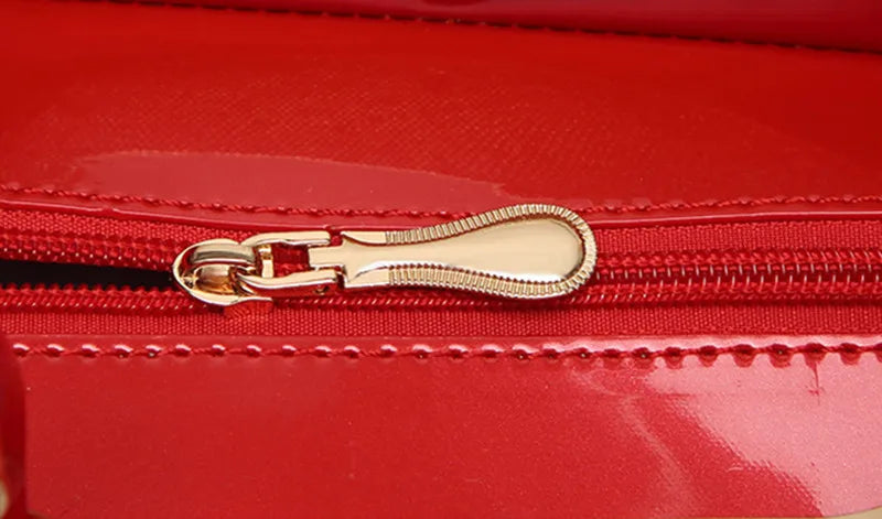 Luxury Designer Handbags Women 2024 High-end Evening Party Clutch Bag Ladies Bright Patent Leather Top Handle Underarm Bags