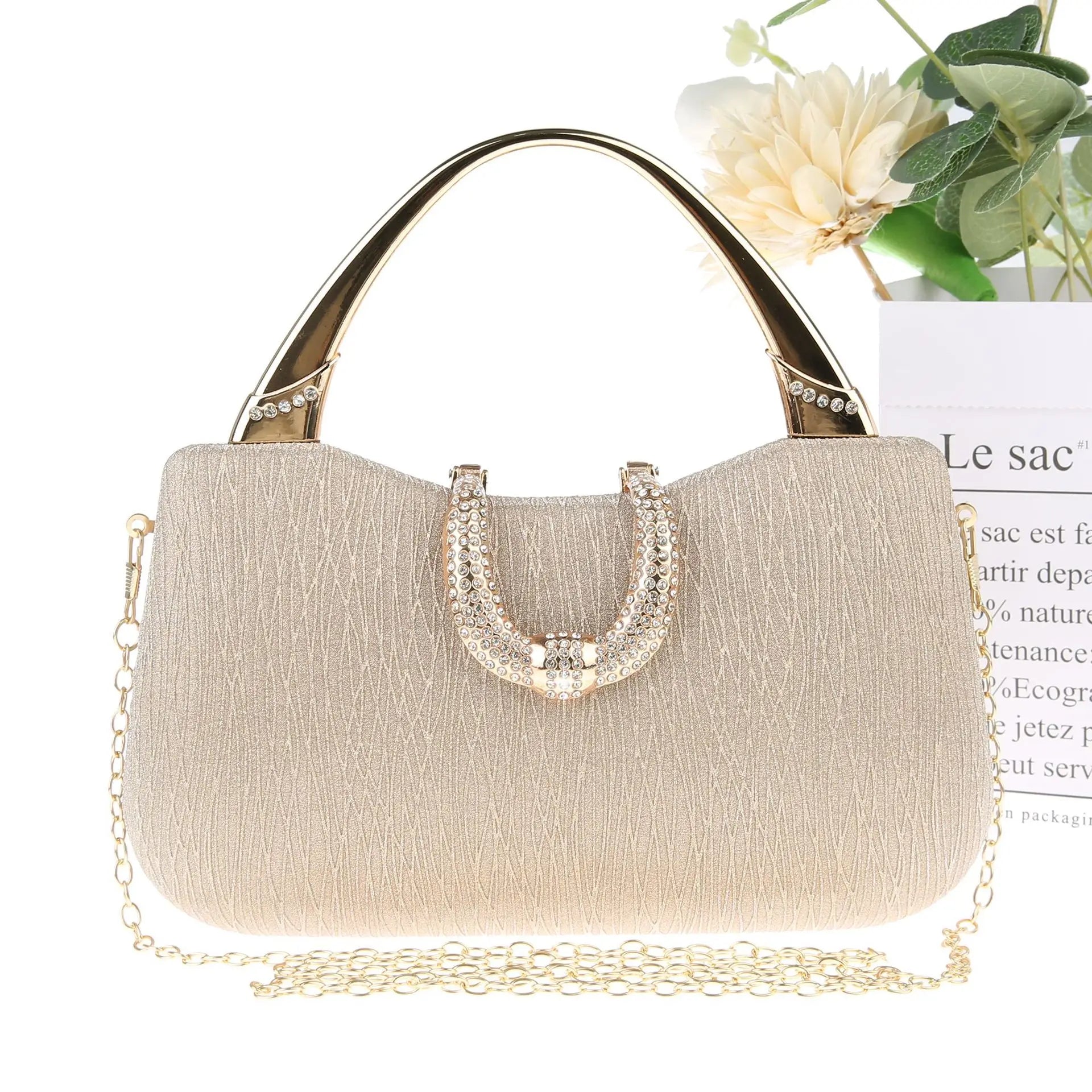 2024 Fashion Trend New Women's Bag High-end Texture Fine Glitter Exquisite Hand-held Evening Bag Fashion Urban Beauty Clutch Bag