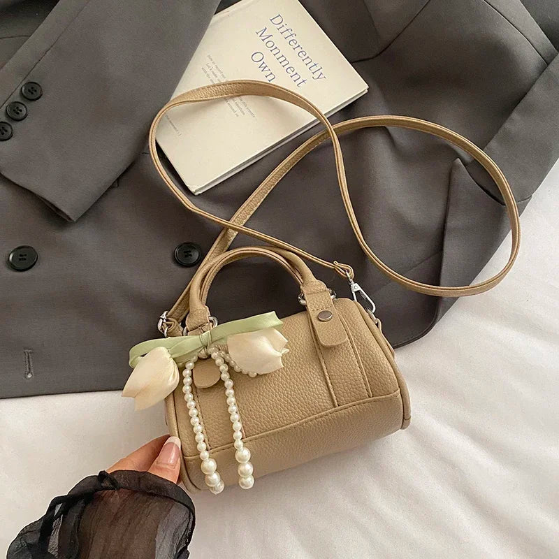 Candy Color Pu Leather Handbag Clutch Bag Fashion bolsa feminina Brand Small Square Bag 2025 New Versatile Mobile Phone Bag Purs