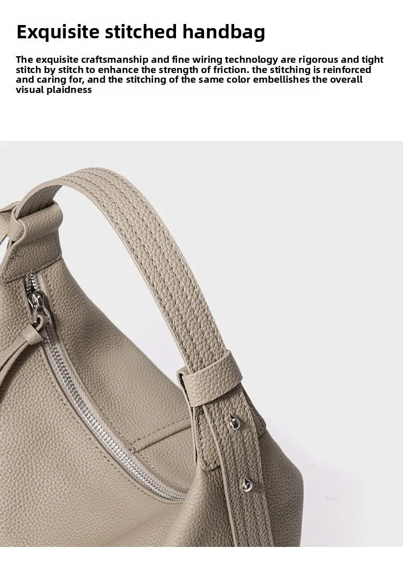 Cowhide Large Capacity Tote Bag Genuine Leather Shoulder Fashion Crossbody Women's Bag hobo high quality ladies bags on offer