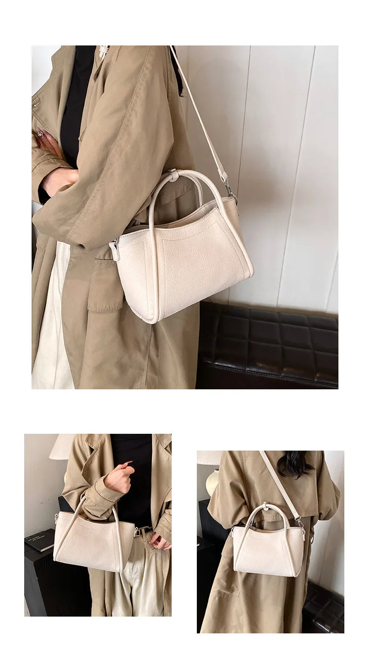 2025 new style large-capacity high-end PU messenger bag for daily commuting, soft leather wing bag for women