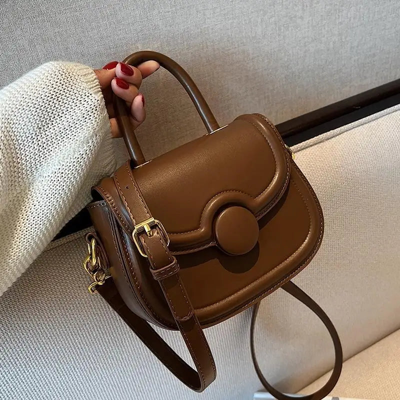 Senior Texture Small Bag Female 2025 Spring Summer New Popular Pop Crossbody Package Network Red Small Handheld Saddle Bags