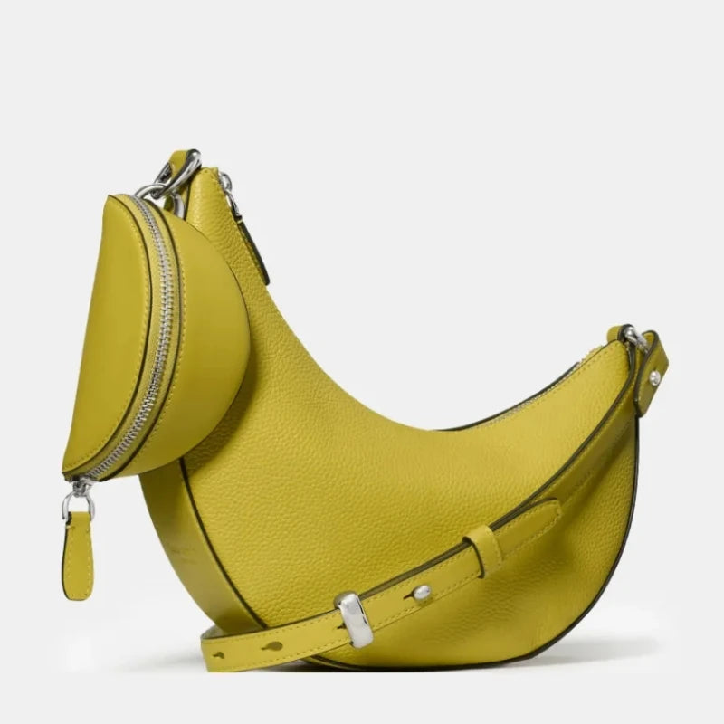 Women's Duo Bag with Crossbody Strap, New Luxury Designer Handbag with Mini Purses, Dumpling Crescent Armpit Bag for Women