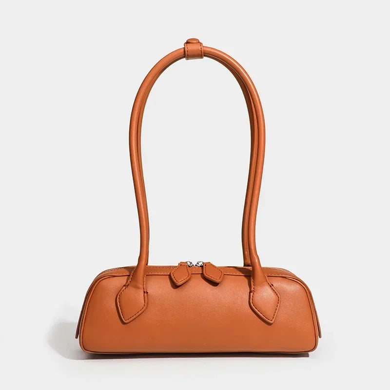 French Designer Sausage Bag Vintage Underarm Bag Genuine Leather Women's Handbag Casual Commuting Versatile Single Shoulder Bags