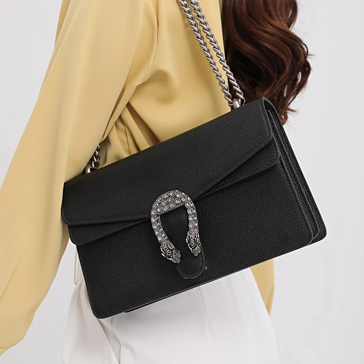 luxury brand design crossbody bags for women genuine leather chains shoulder bag high quality fashion Funky purses and handbags