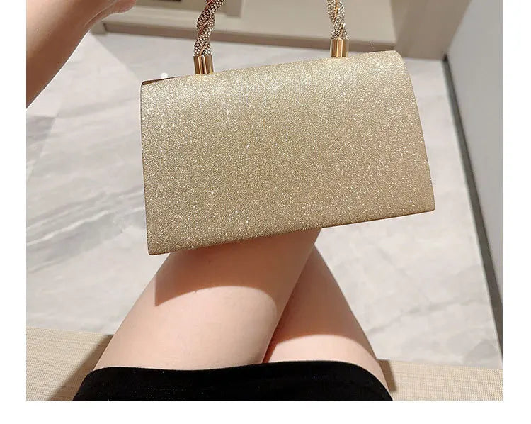 Evening Bag Dress Versatile European and American Clutch Bag Crossbody Celebrity Fashion Diamond Bow Chain Bag Lady Handbag