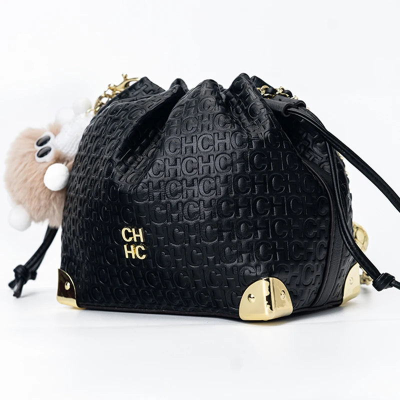 CH Crossbody High Quality Ladies Light Luxury Chain Bag Adjustable Brand Letter Print Cartoon Pendant Design Unique Popular