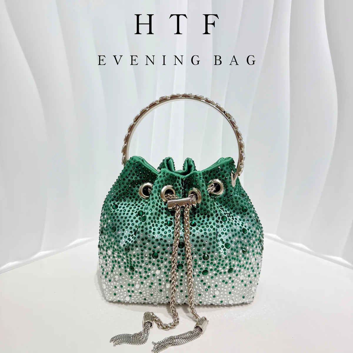 Handle Rhinestones Evening clutch Bag Purses and handbag luxury Designer shoulder bag Shiny Crystal Clutch purse bucket bag