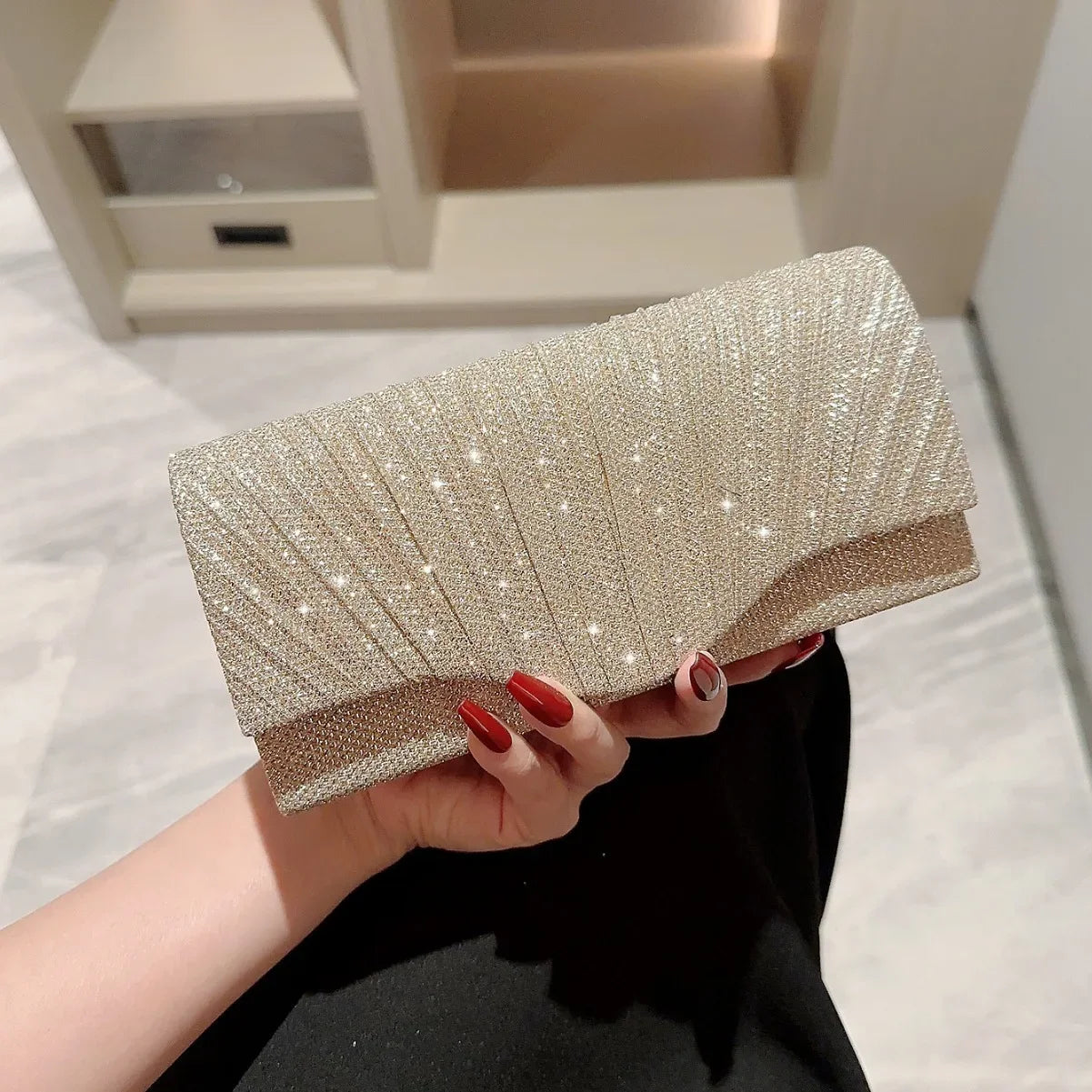 Evening Bag Dress Versatile European and American Clutch Bag Crossbody Celebrity Fashion Diamond Bow Chain Bag Lady Handbag