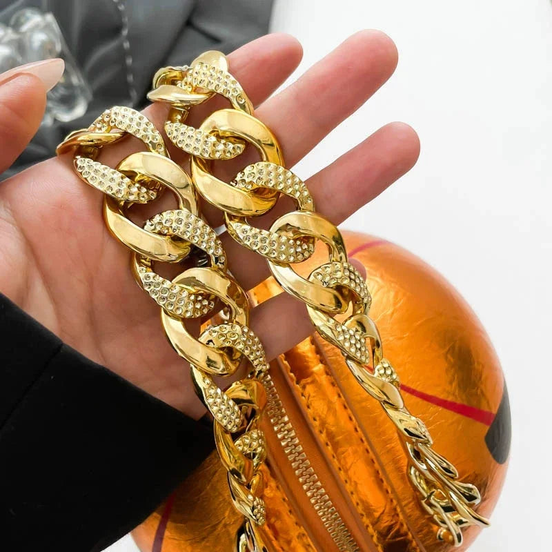 Thick Chain Handbag Clutch Bag 2024 New Halloween Handbag Purse Ghost Festival Pumpkin Crossbody Bag Lady Mini Phone Bag