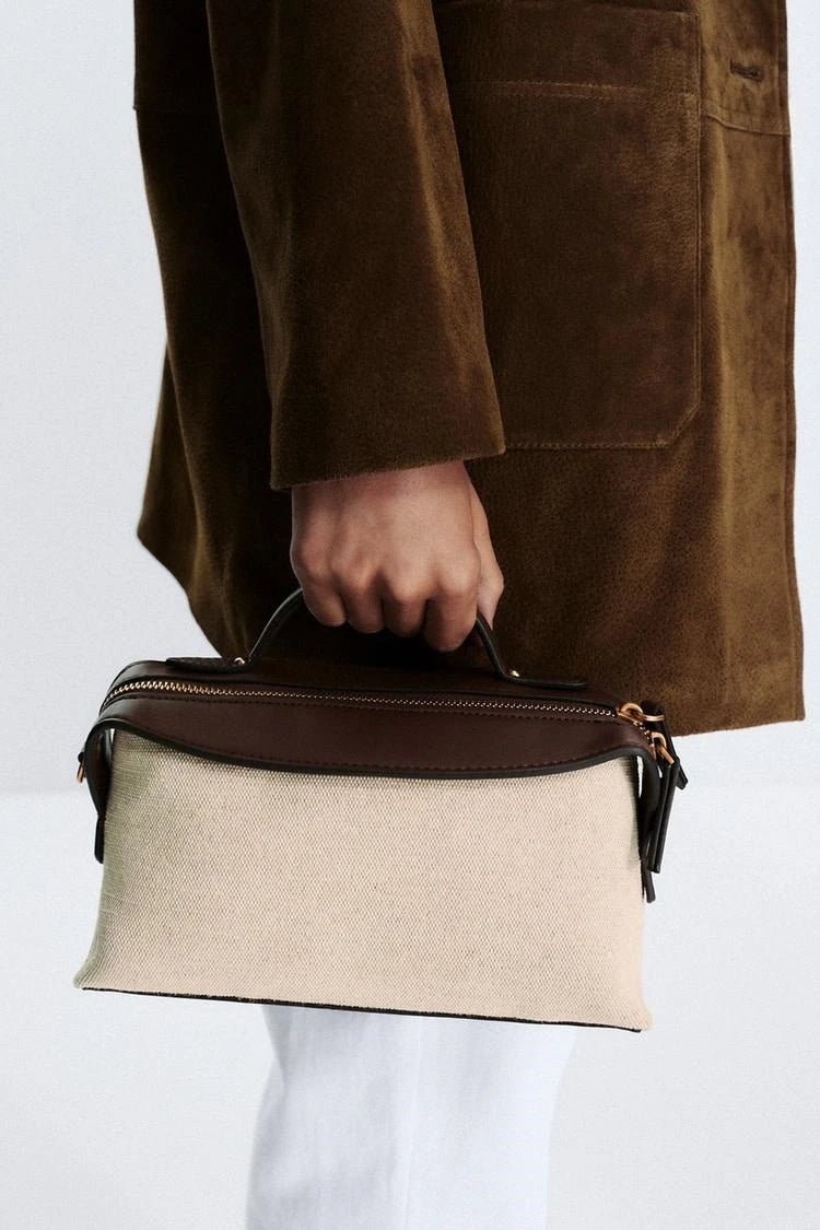 WOMEN'S OBLONG CANVAS CITY BAG, Luxury Designer New in Handbags, Casual Totes Crossbody Bag for Women Everyday Style