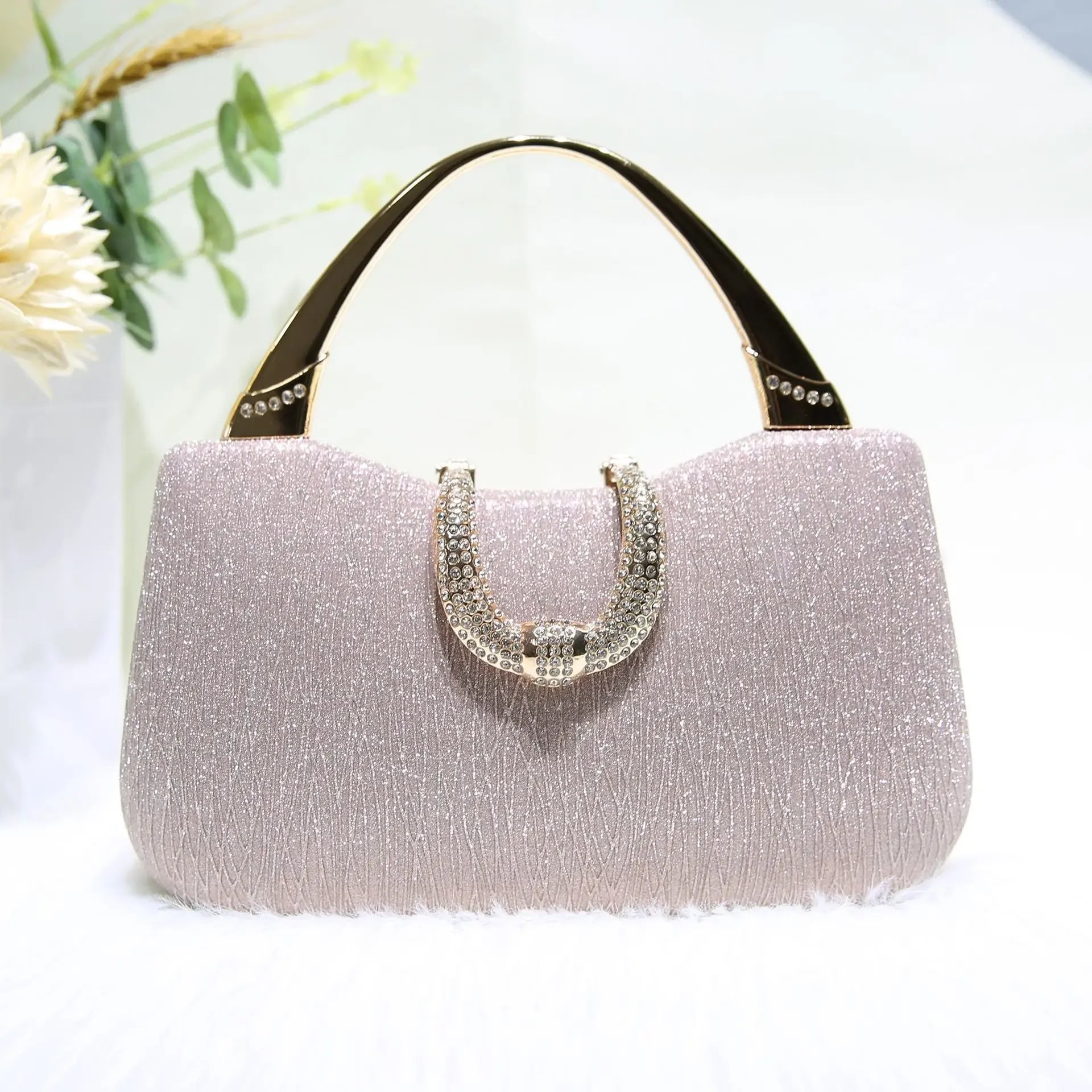 2024 Fashion Trend New Women's Bag High-end Texture Fine Glitter Exquisite Hand-held Evening Bag Fashion Urban Beauty Clutch Bag