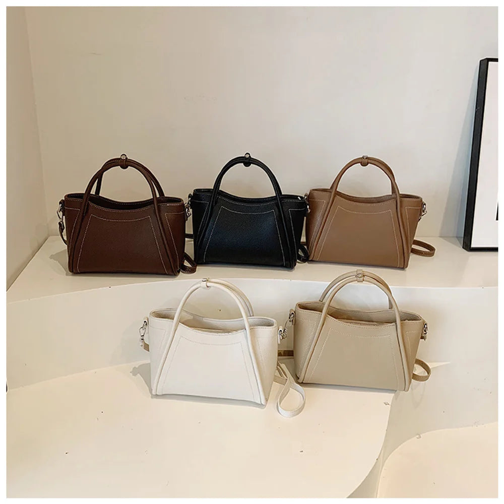 2025 new style large-capacity high-end PU messenger bag for daily commuting, soft leather wing bag for women