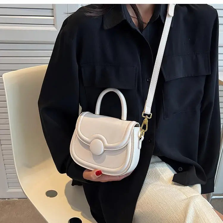 Senior Texture Small Bag Female 2025 Spring Summer New Popular Pop Crossbody Package Network Red Small Handheld Saddle Bags