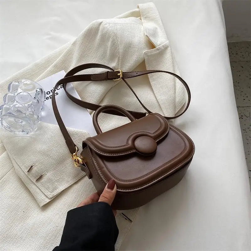 Senior Texture Small Bag Female 2025 Spring Summer New Popular Pop Crossbody Package Network Red Small Handheld Saddle Bags