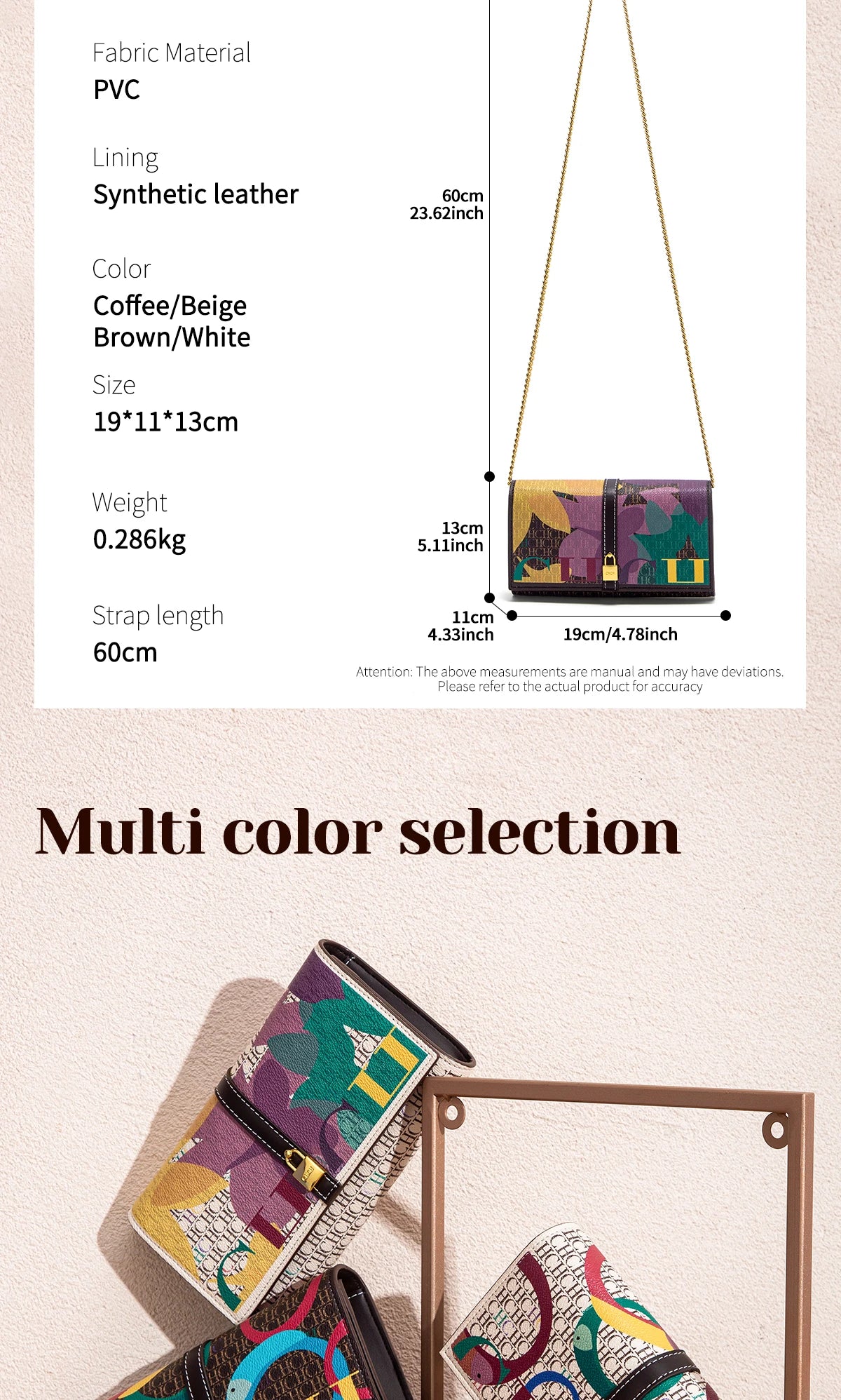 CHCH Chain Bag Summer New Small Flip Small Square Bag Phone Bag Crossbody Bag