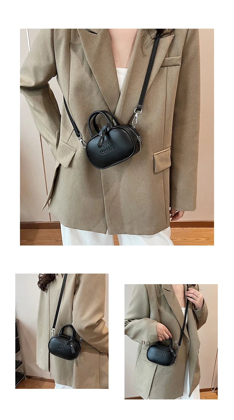 Bowling mini small bag style 2025 famous brand all-match lipstick bag light luxury designer niche high-end messenger bag trend