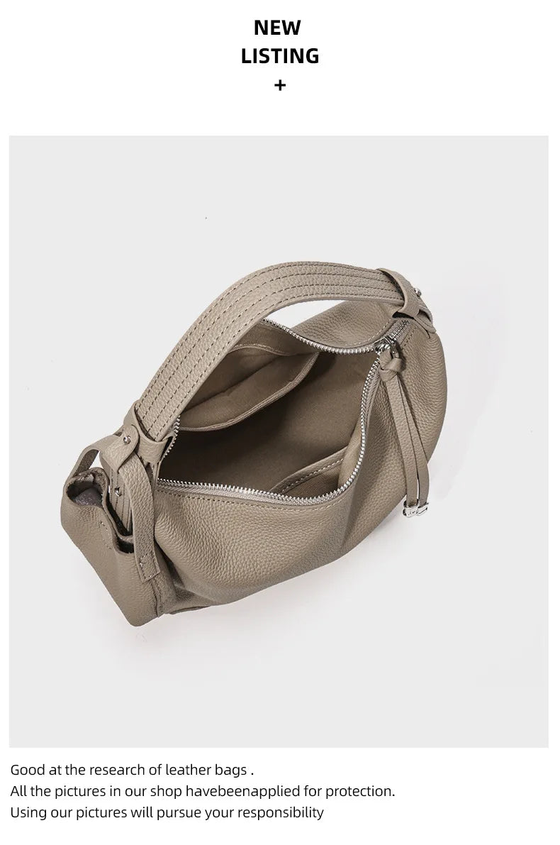 Cowhide Large Capacity Tote Bag Genuine Leather Shoulder Fashion Crossbody Women's Bag hobo high quality ladies bags on offer