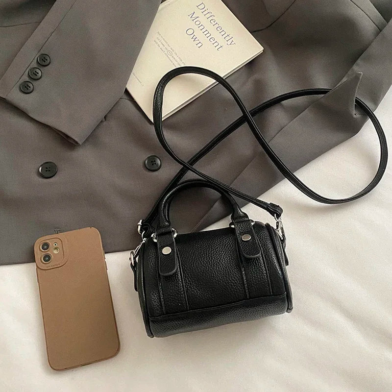 Candy Color Pu Leather Handbag Clutch Bag Fashion bolsa feminina Brand Small Square Bag 2025 New Versatile Mobile Phone Bag Purs