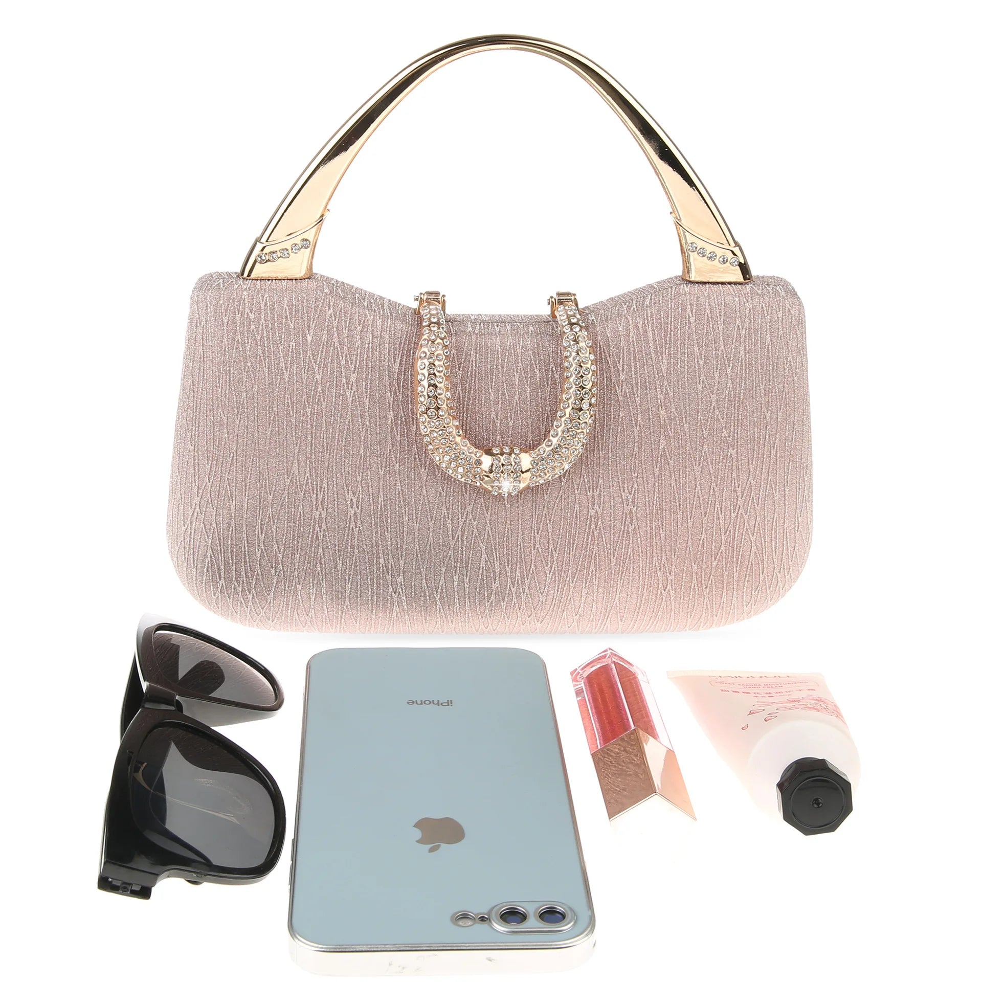 2024 Fashion Trend New Women's Bag High-end Texture Fine Glitter Exquisite Hand-held Evening Bag Fashion Urban Beauty Clutch Bag