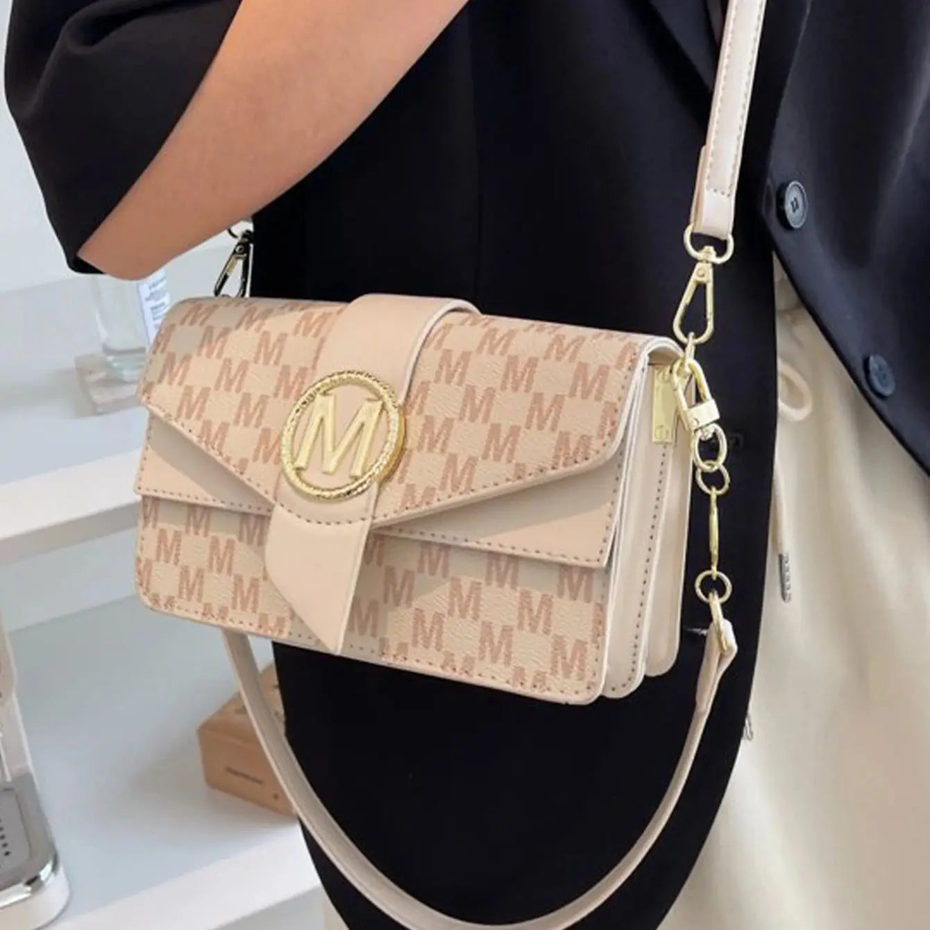 Lingge bag, chain bag, single shoulder bag, diagonal cross style crossbody bag for women