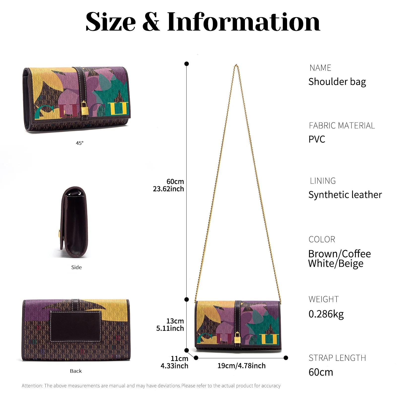 CHCH Chain Bag Summer New Small Flip Small Square Bag Phone Bag Crossbody Bag